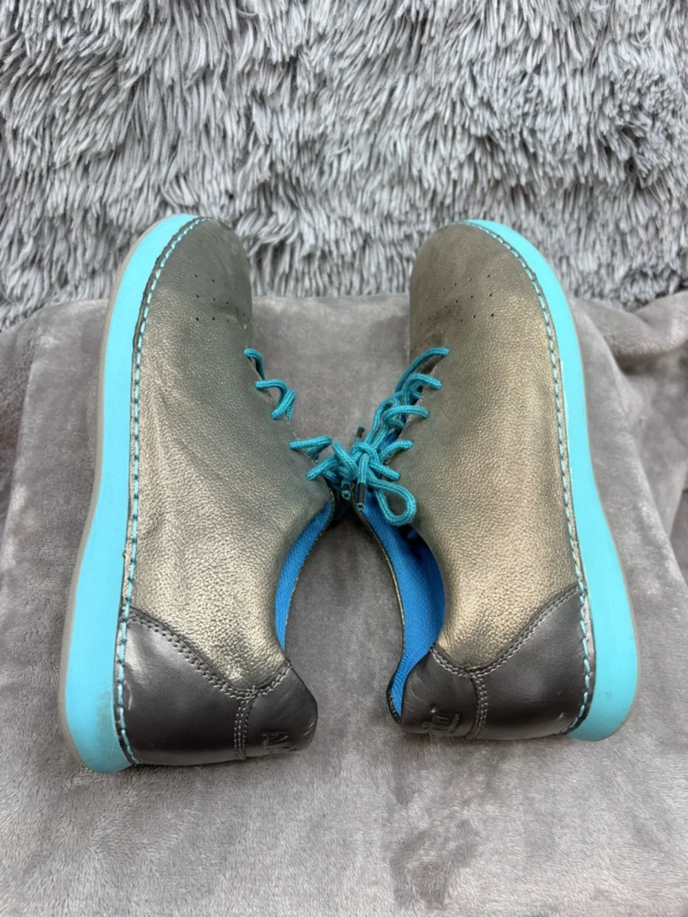 Alegria Sneakers Womens 38 US 8 8.5 Essence Pewter Leather Casual Gray